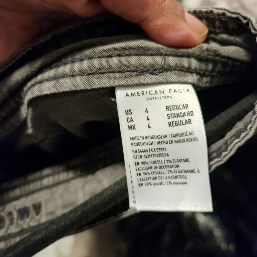 American Eagle Gray Wide Leg Cargo Pants Size 4 Women's Lyocell - Picture 3 of 11